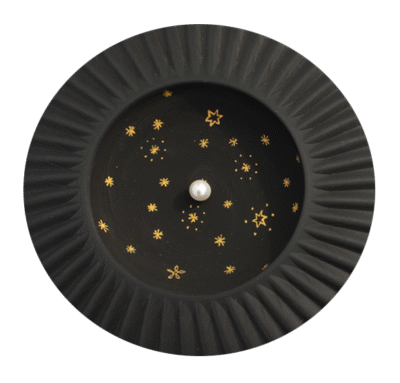 Bio-Urnen Deckel: Helena Sternenhimmel (schwarz)