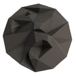 Bio-Urne:n Deckel Terra kubistisch (schwarz)