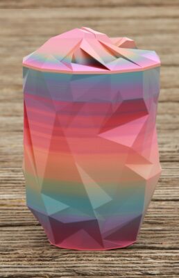 Bio-Urne: Terra kubistisch (bunt)