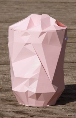 Bio-Urne: Terra kubistisch (rosa)