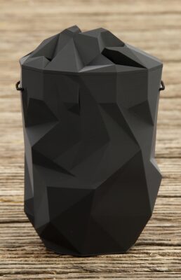Bio-Urne: Terra kubistisch (schwarz)